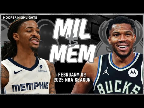 Milwaukee Bucks vs Memphis Grizzlies Full Game Highlights | Feb 2 | 2025 NBA Season