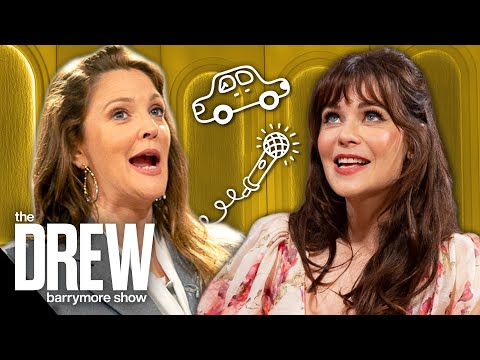 Zooey Deschanel Met Boyfriend Jonathan Scott on Carpool Karaoke | The Drew Barrymore Show