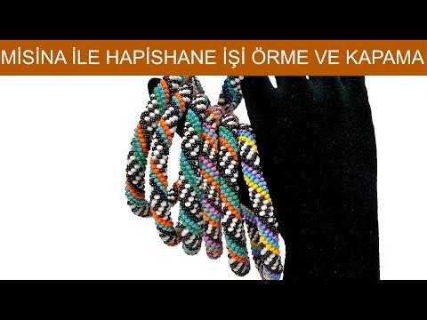 How to knit indented beaded crochet with fishline and zero closure