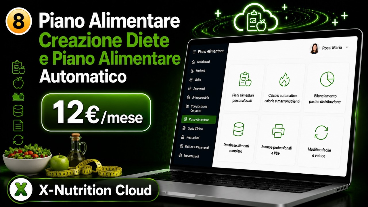 Creazione Diete e Piano Alimentare Automatico X-Nutrition Cloud