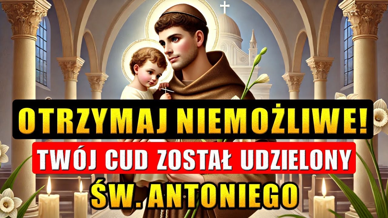 🛑NIEMOŻLIWY CUD PRZYBYWA DZIŚ W TWOJE ŻYCIE - MODLITWA DO ŚW. ANTONIEGO🙏