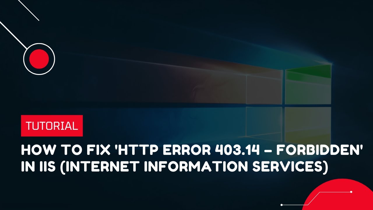 How to Fix 'HTTP Error 403.14 – Forbidden' in IIS (Internet Information Services) | VPS Tutorial