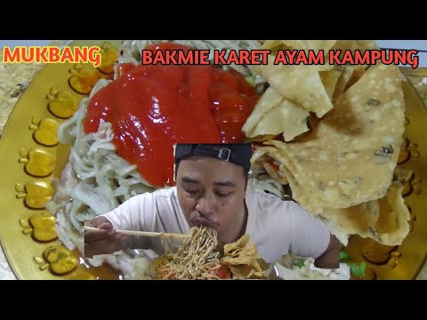 MUKBANG BAKMIE KARET AYAM KAMPUNG//MUKBANG INDONESIA