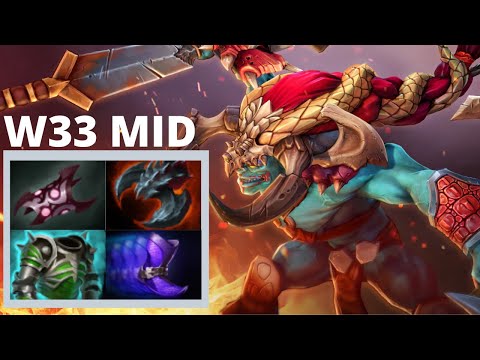 W33 HUSKAR SOLO MID AND DOMINATING WITH 14 KILLS FULL GAMEPLAY DOTA2 TV