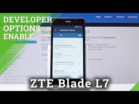 How to Use Developer Features in ZTE Blade L7 – Enable Developer Options