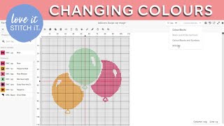 Design Cross Stitch Patterns and Change Colours | Love it Stitch it