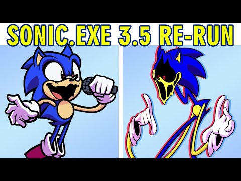Friday Night Funkin VS SONIC.EXE 3.5 Re-Run x Hijacked Transmisión (FNF MOD HARD)