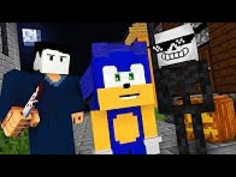 Monster School : MICHAEL MYERS HALLOWEEN & SONIC THE HEDGEHOG HORROR CHALLENGE - Minecraft Animation