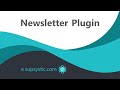 How To Install Use And Configure Newsletter With Newsletter Plugin