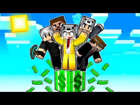 MİLYARDER TEK PARA BLOK'ta HAYATTA KALMAK 💲 - Minecraft