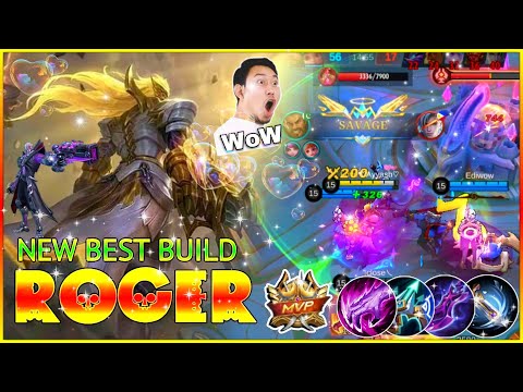 SAVAGE + 26 KILL !! Roger ATK Speed & Critical Build 100% !! - Roger best build ~ MLBB