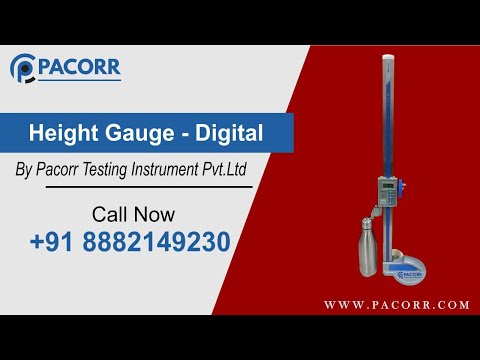 Height Gauge Mitutoyo- Testing Procedure by Pacorr Testing Instruments