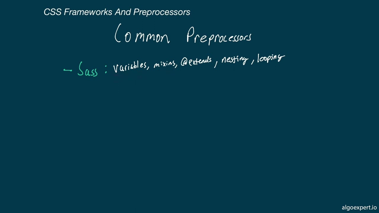 Framework & preprocessor in css