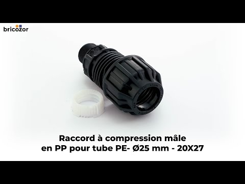 Raccord à compression mâle en polypropylène PP pour tube PE CODITAL