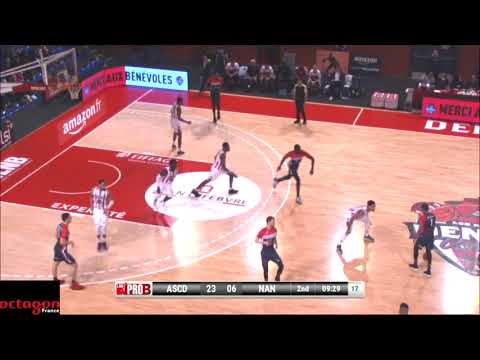 Mathis GUILLOU (n° 18 ROUGE) DENAIN NANTES PROB LNB 10 03 2020