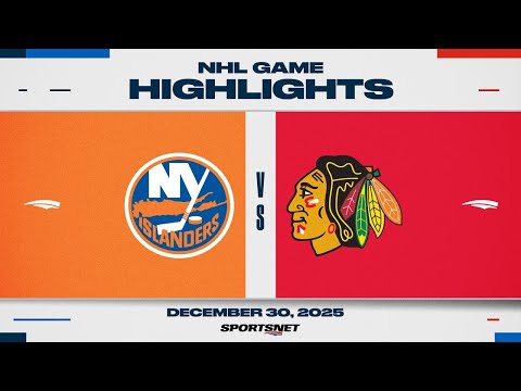 NHL Highlights | Islanders vs. Blackhawks - December 30, 2025