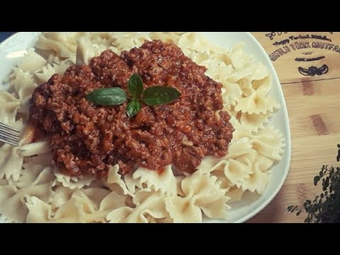Domates soslu kiymali makarna tarifi - Pasta with sauce | Mutlu Turk Mutfagi - Happy Turkish Kitchen