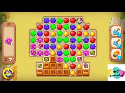 Gardenscapes level 52 gameplay