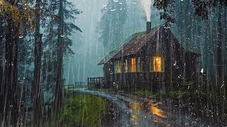 Rain and Thunder Sounds for Deep Sleep - Heavy Rainstorm & Distant Thunder for Relax, Stress Relief