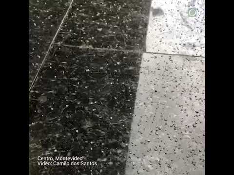 Nieve en Los Molles de Aigua, Lavalleja, graupel en Montevideo.28 de Julio de 2021