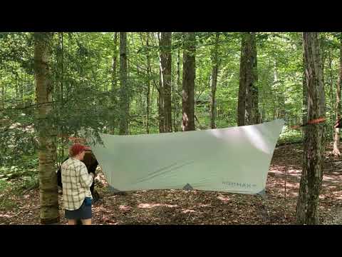 Setting up the hammock