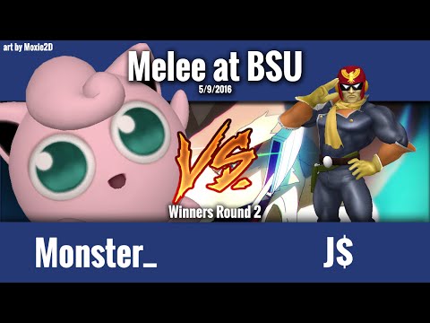 Melee at BSU 1:Monster_ (Jigglypuff) vs. J$ (Falcon)  - Winners Round 2