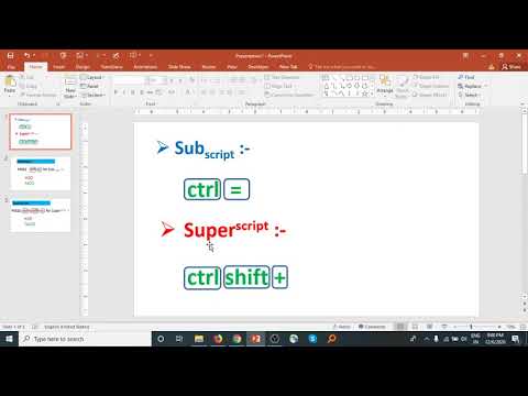 Subscript On Ppt