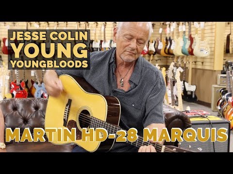 Jesse Colin Young from Youngbloods playing a Martin HD-28 Marquis at Norman's Rare Guitars