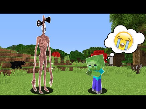 SİREN KAFA OLUP KÜÇÜK ZOMBİYİ TROLLEDİM! - Minecraft