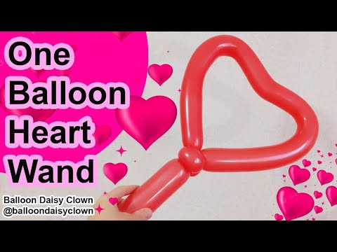 One Balloon Heart Wand Twisting Tutorial