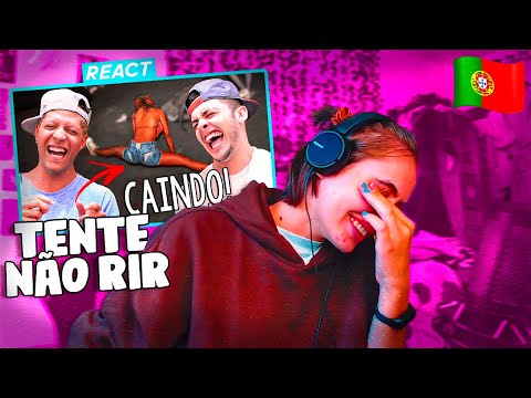 Portuguesa reage CARACOL e LUSQUINHA Tenta Não Rir