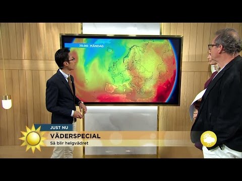 Helgvädret: Kamp mellan högtryck och regn - Nyhetsmorgon (TV4)