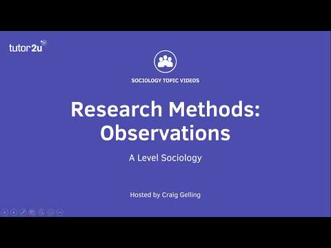 Research Methods: Observations (Sociology Theory & Methods)