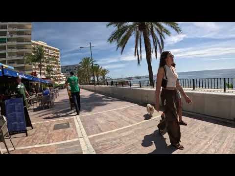 Marbella Promenade Beachfront Saturday Afternoon 5.3K Walking Tour September 2025 4k Ultra HD GoPro 