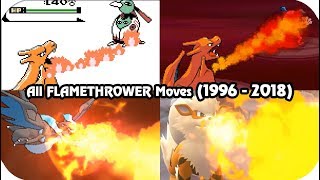 Evolution of Pokémon Moves - FLAMETHROWER (1996 - 2018)