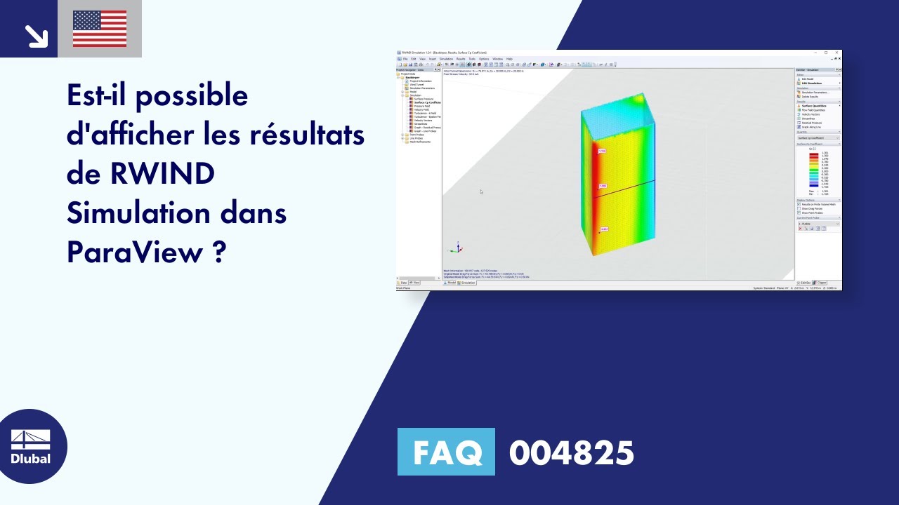 FAQ 004825 | Est-il possible d'afficher les résultats de RWIND Simulation dans ParaView ?