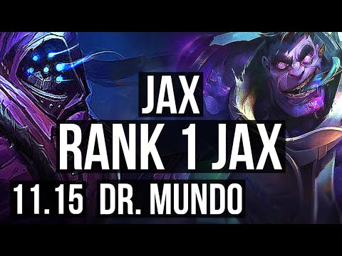JAX vs DR. MUNDO (TOP) | Rank 1 Jax, 13/1/3, Godlike, Rank 28 | KR Challenger | v11.15