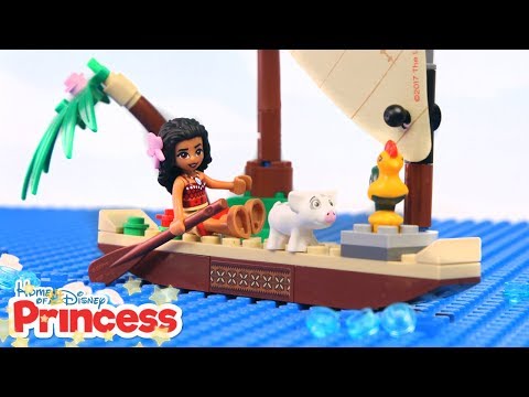 ♥ LEGO Moana STRANDED Adventures Kids Stop Motion Animation Movie (Episode 1)