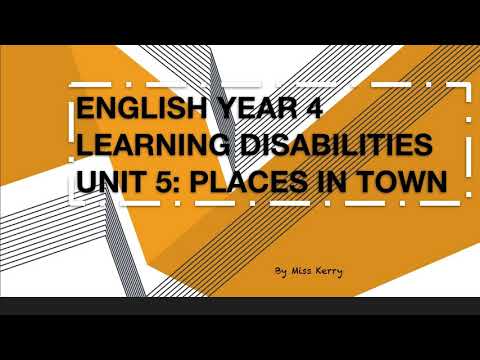 ENGLISH YEAR 4 LEARNING DISABILITIES  UNIT5 PLACES IN TOWN #PPKI #PPKIBI #BILD