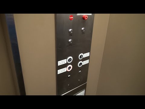 Old Haughton Traction Elevator with Serge Buttons