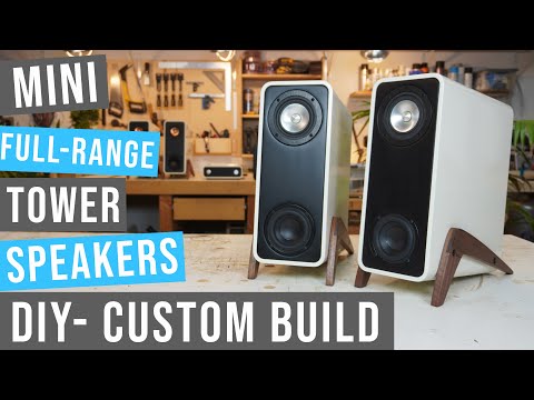 Mini Fullrange Tower Speakers Boomerang Legs | DIY | Markaudio CHR-70 + Dayton Audio TCP115 Woofer