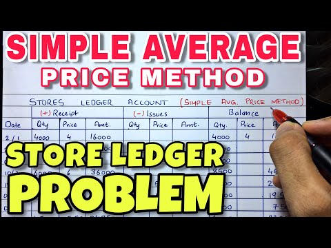 Simple Average Price Method - Store Ledger Problem - BCOM / BBA / CA INTER - By Saheb Academy