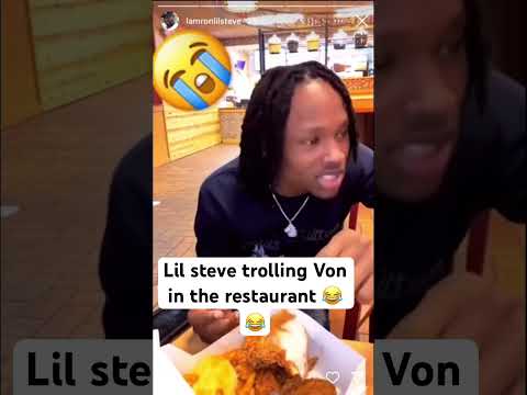 Lil steve trolling Von in the restaurant 😂😂#kingvon #otf #rap #rapper