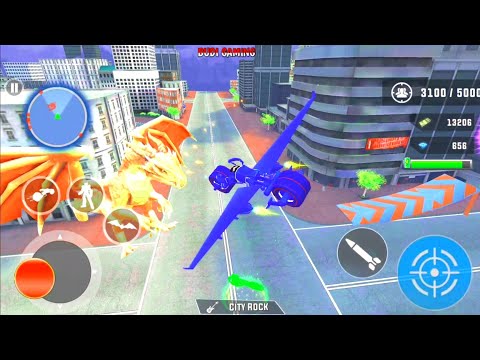 Flying Bat Transform Robot Moto Bike#2 - Robot Games - Android Gameplay