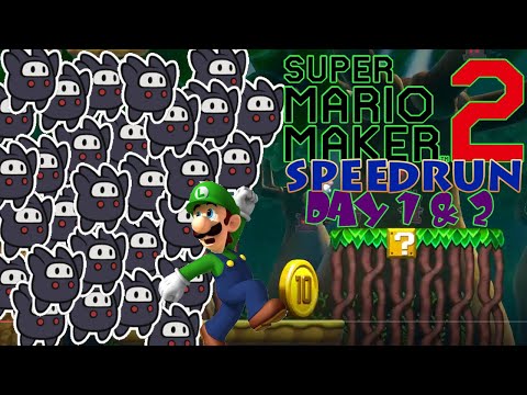10-Coin of Deep Woods Ninji Speedrun Grinding: Day 1 and 2 | Mario Maker 2