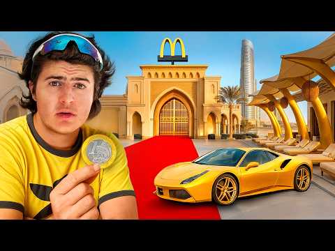 SOBREVIVI NA CIDADE MAIS RICA DO MUNDO COM 1 REAL