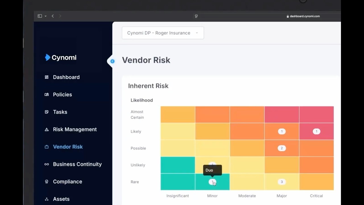 Cynomi's Third-Party Risk Management (TPRM) module