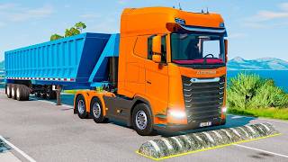 Truck vs Speedbumps | BeamNG Drive