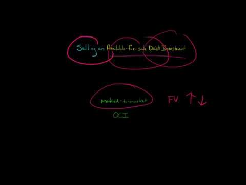 Selling an Available for Sale Debt Investment