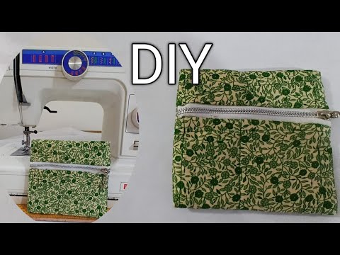 Diy  Money & Coin Pouch /How to sew a mini zipper /Beginner Sewing Project @sewingrhythm 